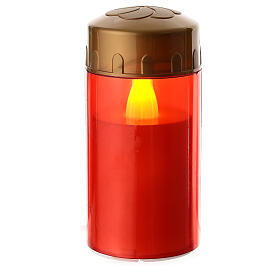 Votivkerze mit rotem LED-Licht 15 cm 60 Tage