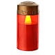 Red LED votive candle of 6 in, 60 days s2