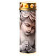 LED votive candle with angel face 18 cm 45 days s1