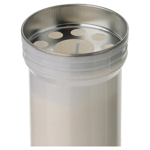 White wax votive candle with Virgin Mary, assorted, 3.15-inch diameter 2