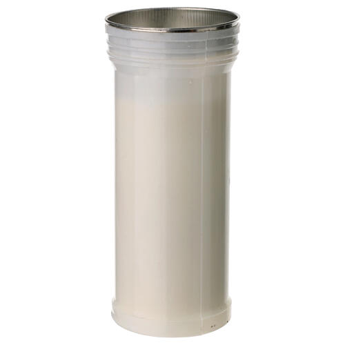 White wax votive candle with Virgin Mary, assorted, 3.15-inch diameter 3