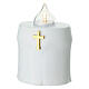 Vela votiva branca LED trêmulo branco quente cruz dourada s1