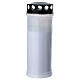 Vela votiva de parafina blanca con protector de lluvia negro Ángel s3
