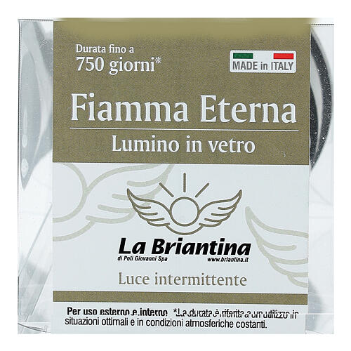 Votive candle with annual eternal flame, disposable intermittent red light, 750 days 3