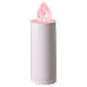 Disposable white LED candle with red flickering effect, 750 days s1