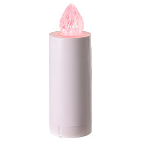Bougie LED blanche effet flamme rouge intermittente jetable 750 jours