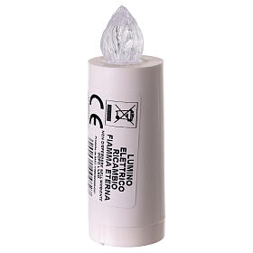 Bougie LED blanche effet flamme rouge intermittente jetable 750 jours