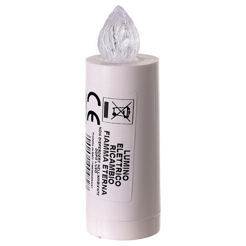 Bougie LED blanche effet flamme rouge intermittente jetable 750 jours 2
