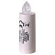 Disposable white votive light red LED flickering effect 750 days s2