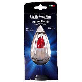 Lumino vetro fiamma Domini luce rossa intermittente 365 giorni