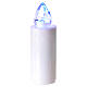 White electric votive candle Domini with blue flame and intermittent light for 365 days s1