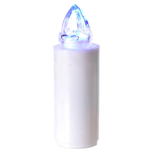 Electric Votive Candle - White Flame of the Lord with Intermittent Blue Light - 365 Days 1