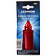 Red electric votive candle with adhesive support, 120 days of intermittent red light s4