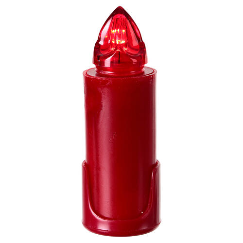 Electronic Red Votive Candle with Adhesive Support Flickering Red Light 120 Days 1