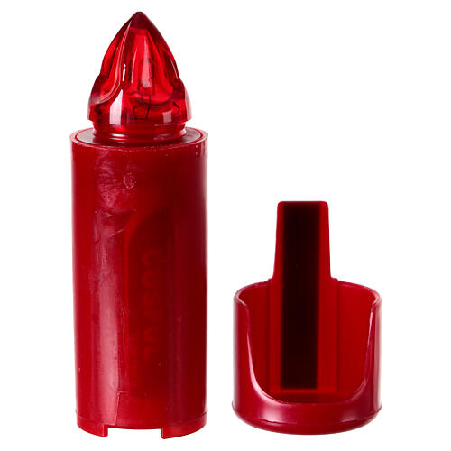 Electronic Red Votive Candle with Adhesive Support Flickering Red Light 120 Days 2