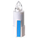 Bougie votive blanche support adhésif lumière rose clignotante 120 jours s3