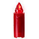 Thin red votive candle 365 days duration intermittent red light s1