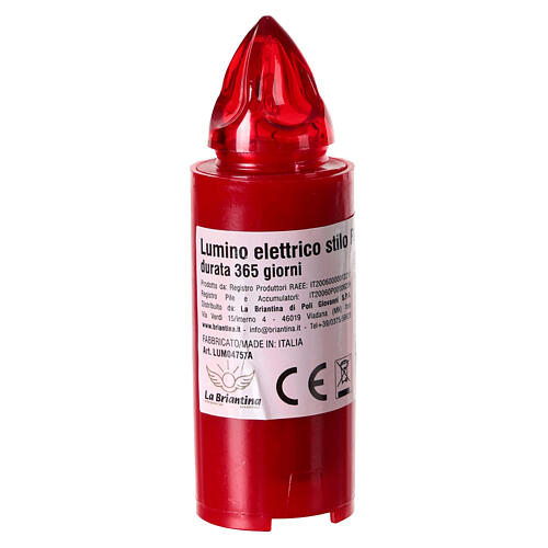 Lumino stilo rosso durata 365 giorni luce rossa intermittente 2
