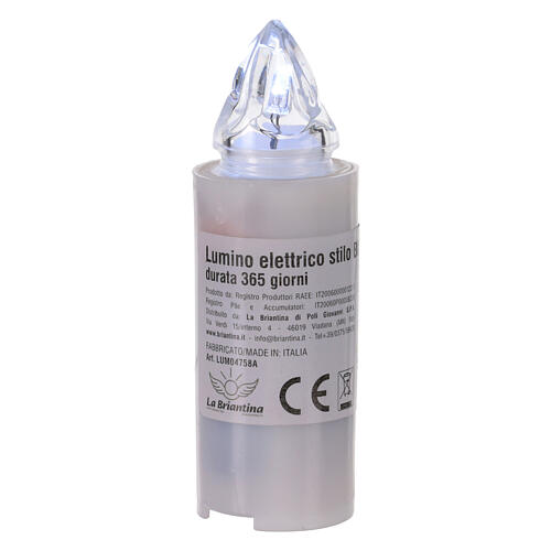 Lumino stilo bianco luce led bianca intermittente 365 giorni 2