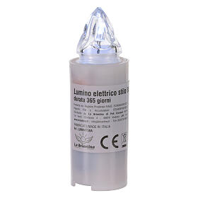 White votive LED light with intermittent white light, 365 days