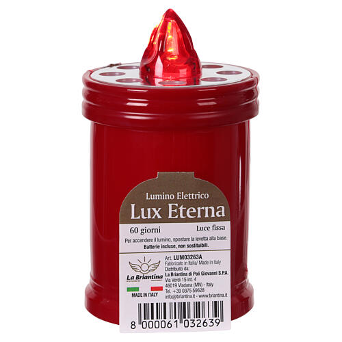 Red Votive LED Light with Mary Adhesive Fixed Red Light 60 Days 3