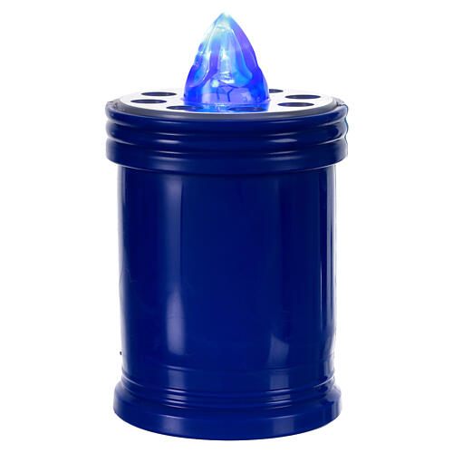 Bougie électrique bleu autocollant Christ 60 jours lumière bleue fixe 3