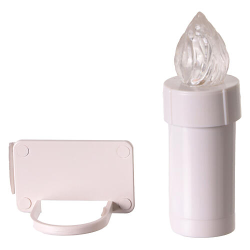 Vela votiva LED cor-de-rosa com suporte adesivo descartável 365 dias 2