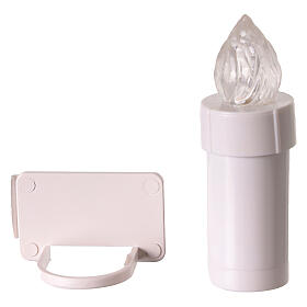 Votive Candle flickering pink light with adhesive support 365 days disposable