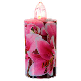 Electric Votive Light Floral Print Fixed Red Light 60 Days