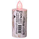 Electric votive candle with pink floral print, steady red light for 60 days s3