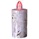Electric Votive Light White Background Floral Print Fixed Red Light 60 Days s1