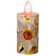 Electric votive candle with floral print, steady red light for 60 days s1