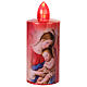 Red electric votive candle with Immaculate Mary print, fixed red light, 60 days disposable s1