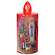 Vela roja Virgen de Lourdes luz roja fija 60 días batería desechable s1