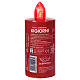 Vela roja Virgen de Lourdes luz roja fija 60 días batería desechable s4