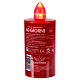 Bougie rouge Notre-Dame de Lourdes lumière rouge fixe 60 jours pile jetable s2