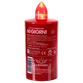 Lumino rosso Madonna di Lourdes luce rossa fissa 60 giorni batteria usa e getta