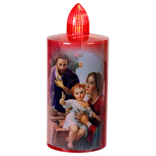 Red Votive Candle Holy Family print fixed red light 60-day disposable 1