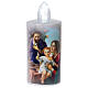 Votive candle Holy Family white light fixed 60 days disposable s1