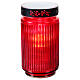 Candela led 1000 giorni con pannello solare in vetro rossa 15 cm s1