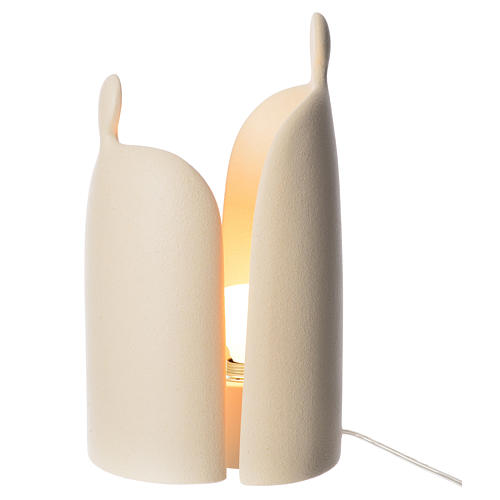 Lamp, embrace in porcelain stoneware gres, 36cm 2
