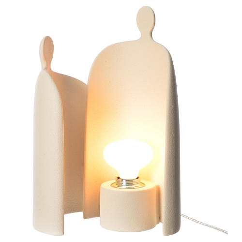 Lamp, embrace in porcelain stoneware gres, 36cm 3