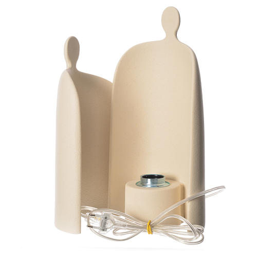 Lamp, embrace in porcelain stoneware gres, 36cm 4