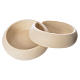 Wedding rings bonbonnière in porcelain stoneware gres, ivory colour s1