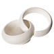 Wedding rings bonbonnière in porcelain stoneware gres, milk s1