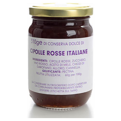 Conserve dolce cipolle rosse italiane 310 gr Monastero Carmelita 1