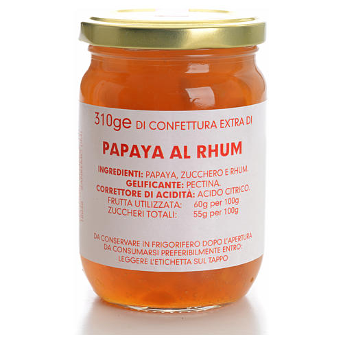 Papaya and rum jam of the Carmelites monastery 310g 1