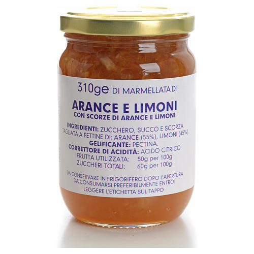 Marmellata arance e limoni 310 gr Monastero Carmelitane 1