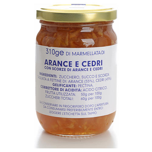 Marmellata arance e cedri 310 gr Monastero Carmelitane 1