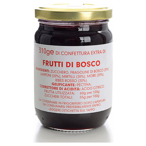 Mixed soft fruits jam of the Carmelites monastery 310g 1